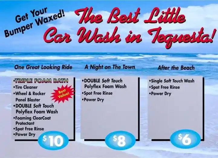 Pennsylvania car wash Tequesta menu